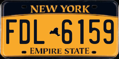 NY license plate FDL6159