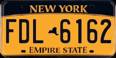NY license plate FDL6162