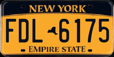 NY license plate FDL6175
