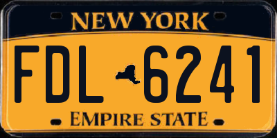 NY license plate FDL6241