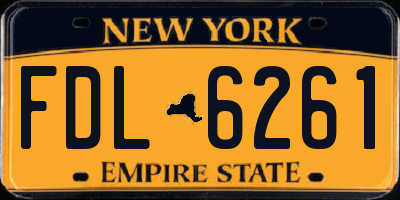NY license plate FDL6261