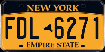 NY license plate FDL6271