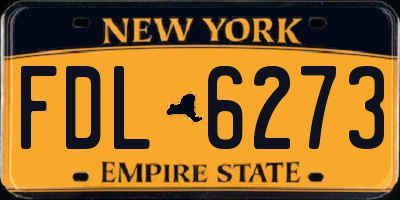 NY license plate FDL6273