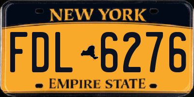 NY license plate FDL6276