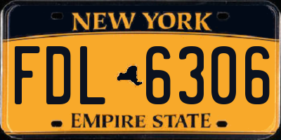 NY license plate FDL6306