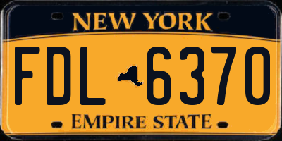 NY license plate FDL6370