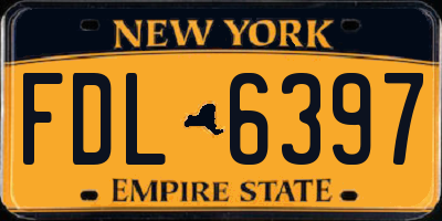 NY license plate FDL6397
