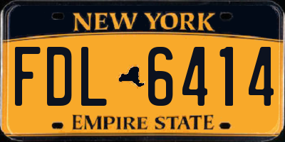 NY license plate FDL6414