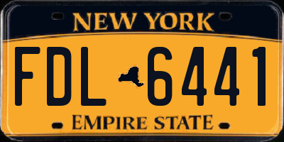 NY license plate FDL6441