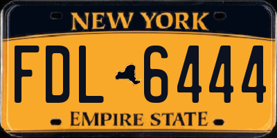 NY license plate FDL6444