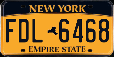 NY license plate FDL6468