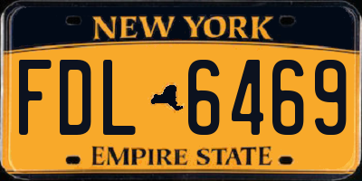NY license plate FDL6469