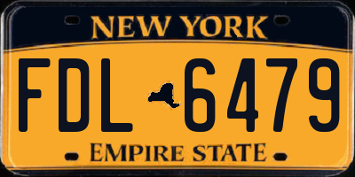 NY license plate FDL6479