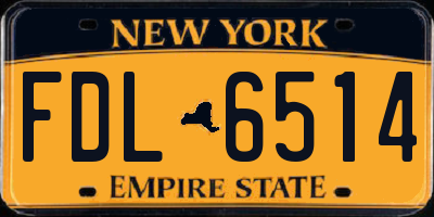 NY license plate FDL6514