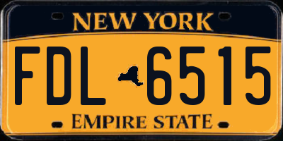 NY license plate FDL6515