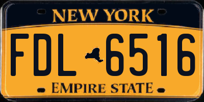 NY license plate FDL6516