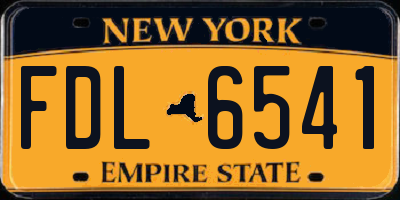 NY license plate FDL6541