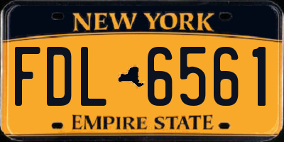 NY license plate FDL6561