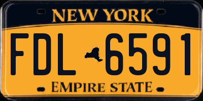 NY license plate FDL6591