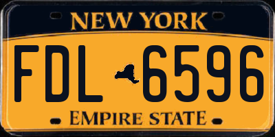 NY license plate FDL6596