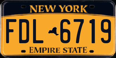 NY license plate FDL6719
