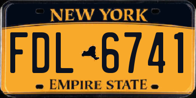 NY license plate FDL6741
