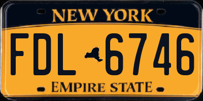 NY license plate FDL6746