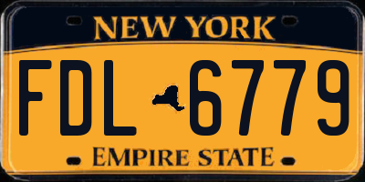 NY license plate FDL6779