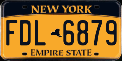 NY license plate FDL6879