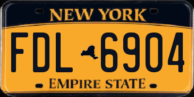 NY license plate FDL6904