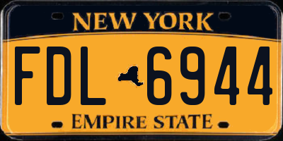 NY license plate FDL6944