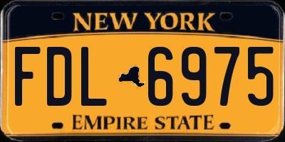 NY license plate FDL6975