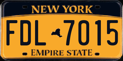 NY license plate FDL7015