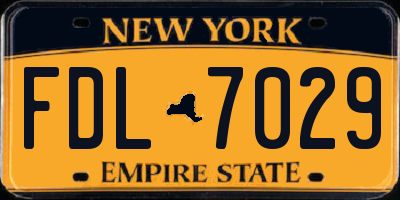NY license plate FDL7029