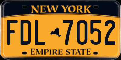 NY license plate FDL7052