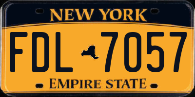 NY license plate FDL7057