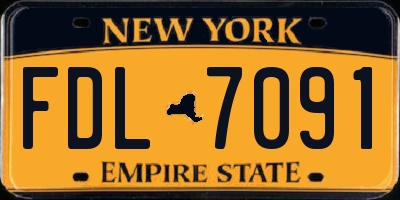 NY license plate FDL7091