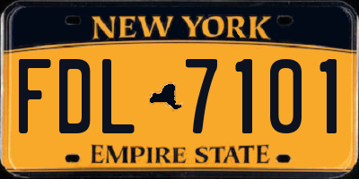 NY license plate FDL7101
