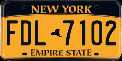 NY license plate FDL7102