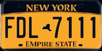 NY license plate FDL7111