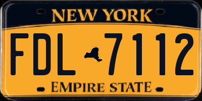 NY license plate FDL7112