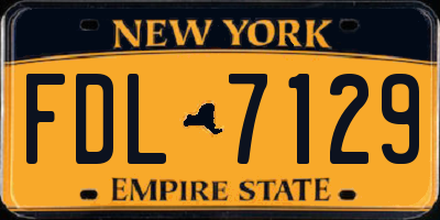 NY license plate FDL7129