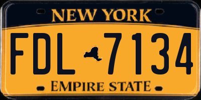 NY license plate FDL7134