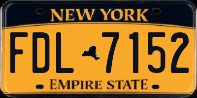 NY license plate FDL7152