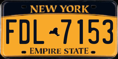 NY license plate FDL7153