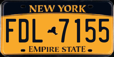 NY license plate FDL7155