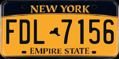 NY license plate FDL7156