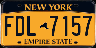 NY license plate FDL7157