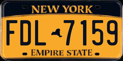 NY license plate FDL7159