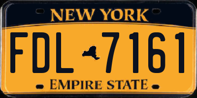 NY license plate FDL7161